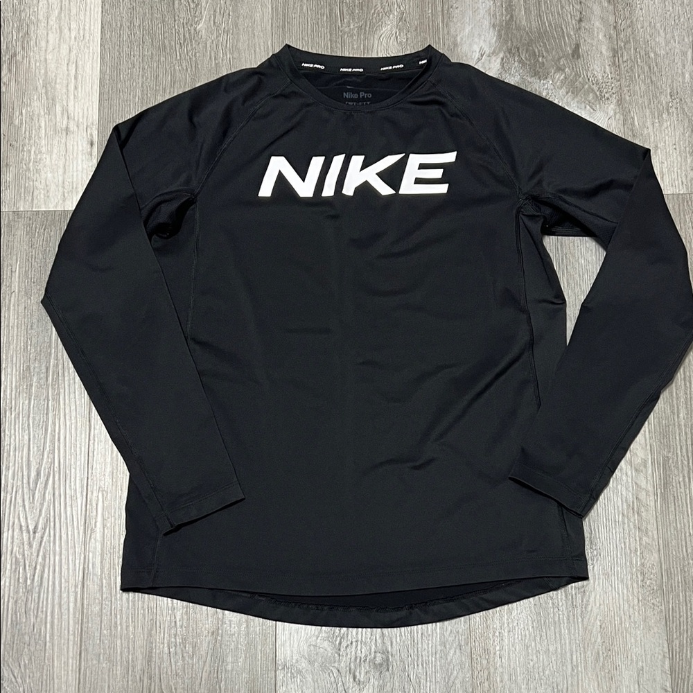 Nike Pro Kids Dri-Fir Long Sleeve shirt / black / size L